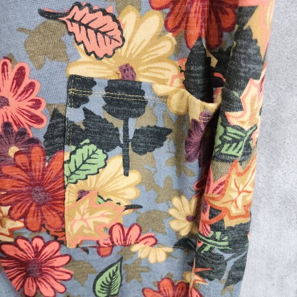 Women's Lularoe Multicolor Floral Open Front Cardigan Casual Long Sleeve Size M - Picture 7 of 13